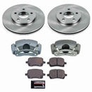 PowerStop OE Stock Replacement Low-Dust Ceramic Brake Pad, Rotor and Caliper Kit