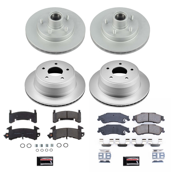 PowerStop Genuine Geomet Coated Rotor and Low-Dust Ceramic Brake Pad Kit