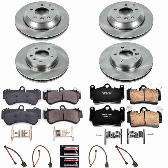 PowerStop OE Stock Replacement Low-Dust Ceramic Brake Pad and Rotor Kit
