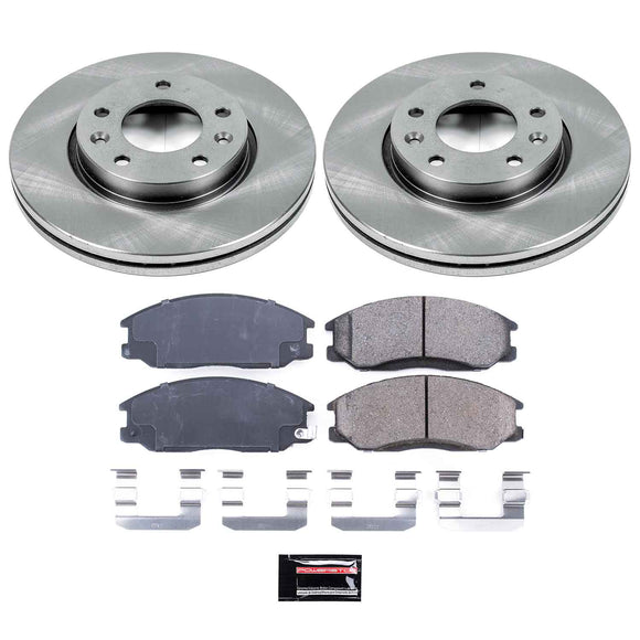 PowerStop OE Stock Replacement Low-Dust Ceramic Brake Pad and Rotor Kit