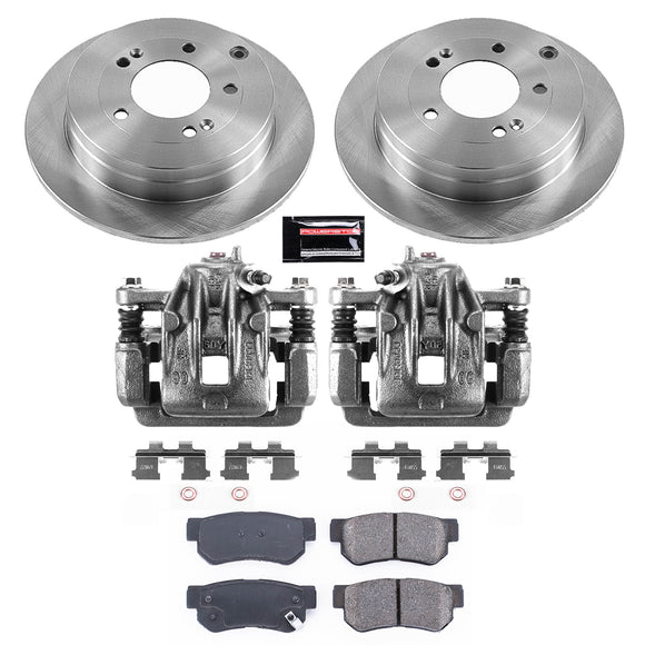 PowerStop OE Stock Replacement Low-Dust Ceramic Brake Pad, Rotor and Caliper Kit