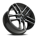 18x8.5 Vision 475V Clutch Gloss Black Machined Face 5x120 ET38 Wheel Rim