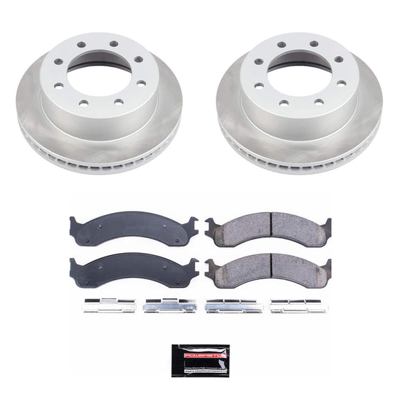 PowerStop Semi-Coated Rotor and Low-Dust Ceramic Brake Pad Kit