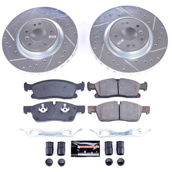 PowerStop Z23 Daily Driver Carbon-Fiber Ceramic Brake Pad and Drilled & Slotted