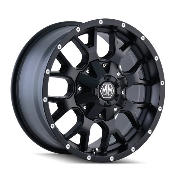 20x10 Mayhem Warrior Matte Black 8x170 ET-25 CB125.2 Wheel Rim
