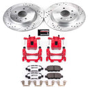PowerStop Z26 Street Performance Ceramic Brake Pad, Drilled Slotted Rotor, and C