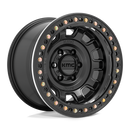 17X9 KMC KM236 TANK Beadlock Satin Black 5X127 ET-15 wheel/rim-3
