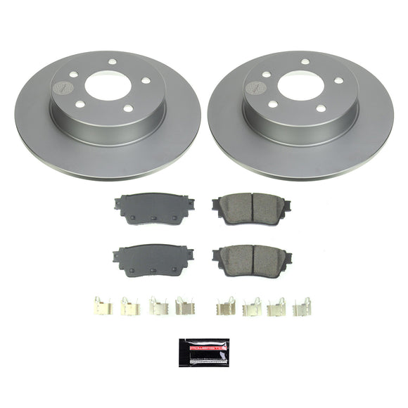 PowerStop Genuine Geomet Coated Rotor and Low-Dust Ceramic Brake Pad Kit