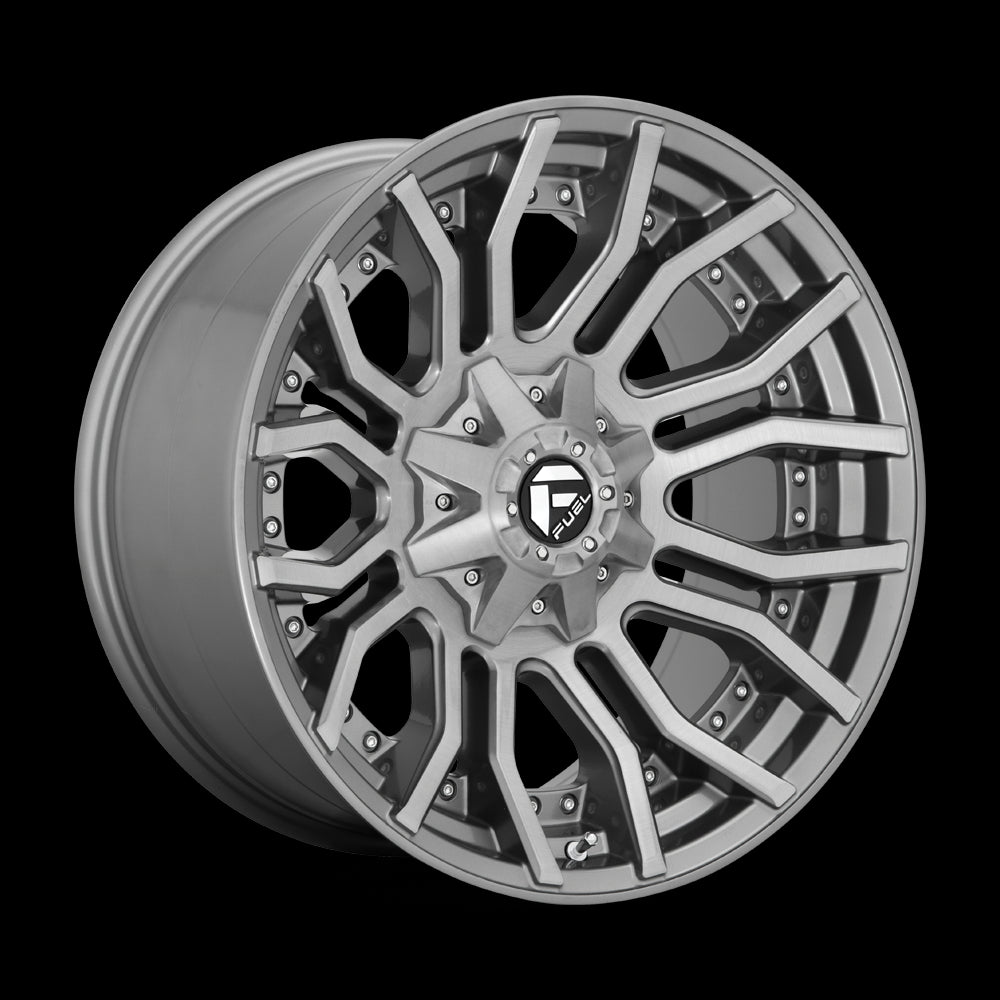 20X10 Fuel D713 RAGE PLATINUM BRSH-GNMTL-TTC 8X180 ET-18 wheel/rim