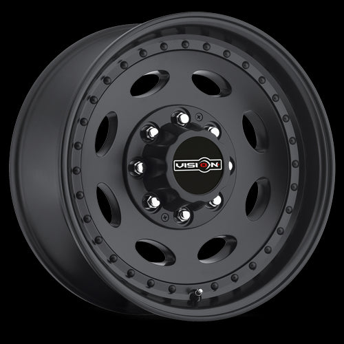 19.5x7.5 Vision 81 Heavy Hauler Matte Black 8x180 ET25 Wheel Rim