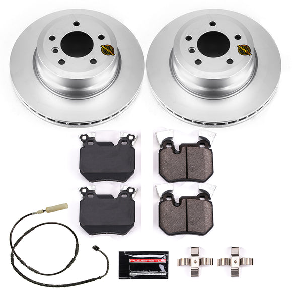 PowerStop Genuine Geomet Coated Rotor and Carbon-Fiber Ceramic Brake Pad Kit