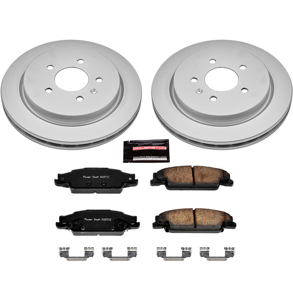 PowerStop Genuine Geomet Coated Rotor and Low-Dust Ceramic Brake Pad Kit