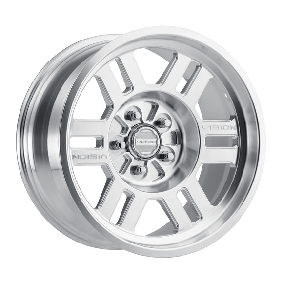 18x9 Vision 398 Manx Machined 8x6.5 (8x165.1) ET-12 wheel/rim
