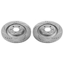 PowerStop Evolution Drilled Slotted Rotors Pair Rear For Audi S5