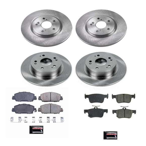 PowerStop OE Stock Replacement Low-Dust Ceramic Brake Pad and Rotor Kit