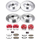 PowerStop Z26 Street Performance Ceramic Brake Pad, Drilled Slotted Rotor, and C