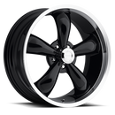 Vision 142 Legend 5 Gloss Black Machined Lip 18X8.5 5x4.75 5x120.65 ET-6