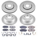 PowerStop Genuine Geomet Coated Rotor and Low-Dust Ceramic Brake Pad Kit