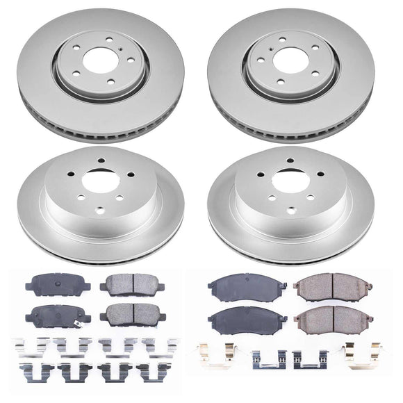 PowerStop Genuine Geomet Coated Rotor and Low-Dust Ceramic Brake Pad Kit