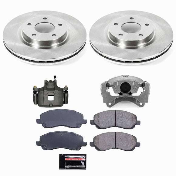 PowerStop OE Stock Replacement Low-Dust Ceramic Brake Pad, Rotor and Caliper Kit