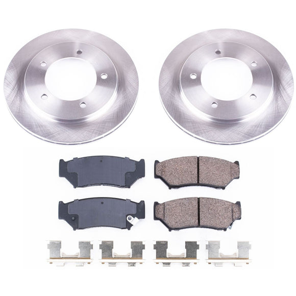 PowerStop OE Stock Replacement Low-Dust Ceramic Brake Pad and Rotor Kit