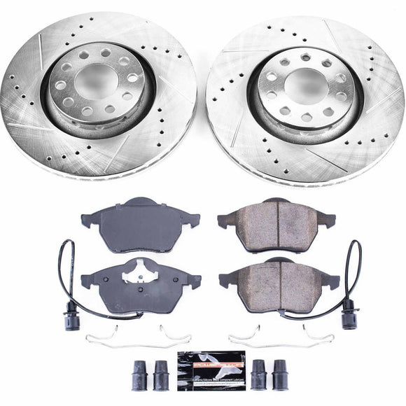 PowerStop Z23 Daily Driver Carbon-Fiber Ceramic Brake Pad and Drilled & Slotted