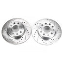 PowerStop Evolution Drilled Slotted Rotors Pair Rear For Volkswagen Jetta