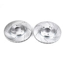 PowerStop Evolution Drilled Slotted Rotors Pair Front For Mercedes-Benz E320