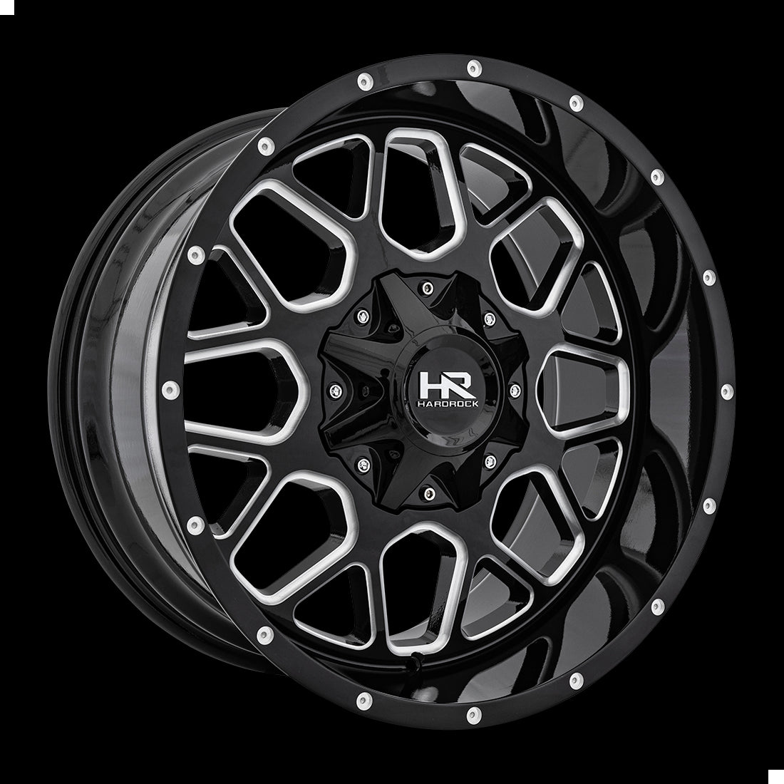 20x10 Hardrock Gunner Gloss Black Milled 6x135/139.7 ET-19 wheel/rim - 0