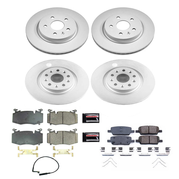 PowerStop Genuine Geomet Coated Rotor and Low-Dust Ceramic Brake Pad Kit