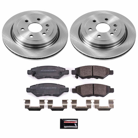 PowerStop OE Stock Replacement Low-Dust Ceramic Brake Pad and Rotor Kit