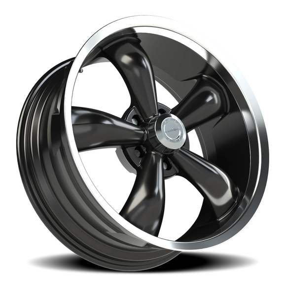 18x8.5 Vision 142 Legend 5 Gloss Black Machined Lip 5x115 ET20 Wheel Rim