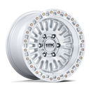 17x8.5 KMC KM554 Aztec Gloss Silver With Machined Face 6x120 ET25 CB66.9 Wheel