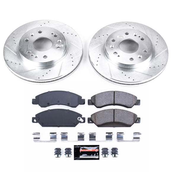 PowerStop Z23 Daily Driver Carbon-Fiber Ceramic Brake Pad and Drilled & Slotted