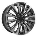 OE Wheels CA93 22x9 Gunmetal With Polished Face 6x139.7 ET28