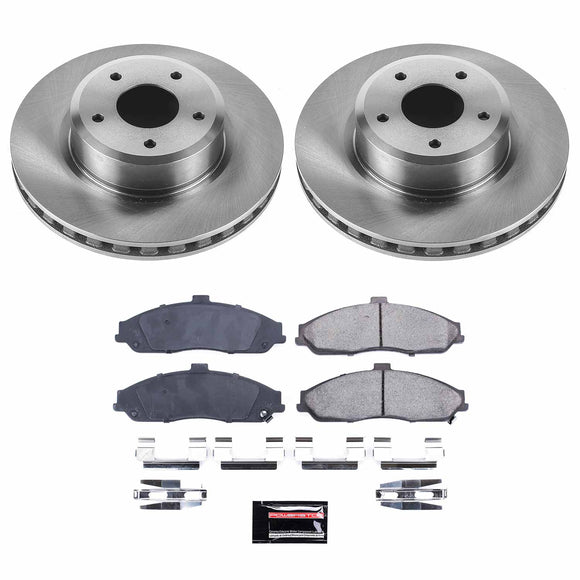 PowerStop OE Stock Replacement Low-Dust Ceramic Brake Pad and Rotor Kit
