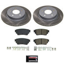 PowerStop Semi-Coated Rotor and Low-Dust Ceramic Brake Pad Kit
