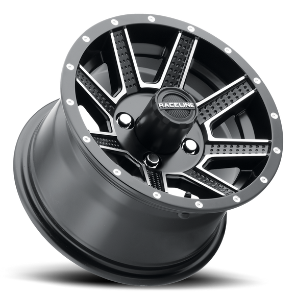 12x7 Raceline G92M Hostage Satin Black Machined Face 4x101.6 ET0 CB0 Wheel