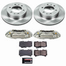 PowerStop OE Stock Replacement Low-Dust Ceramic Brake Pad, Rotor and Caliper Kit