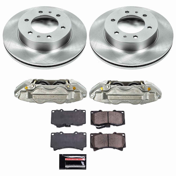 PowerStop OE Stock Replacement Low-Dust Ceramic Brake Pad, Rotor and Caliper Kit