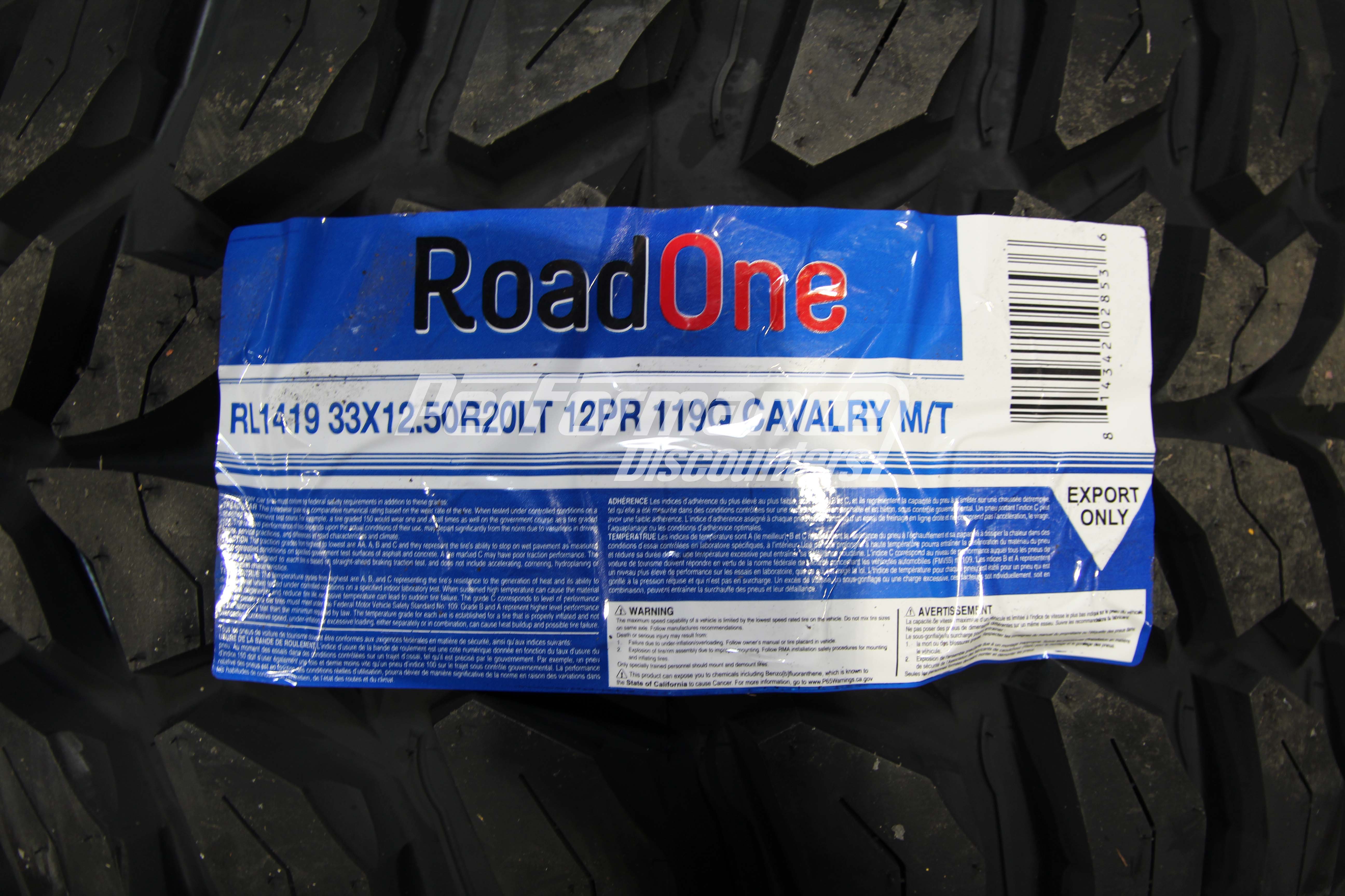 Roadone Cavalry M/T Mud Tire(s) 33X12.50R20 LRF BSW 119Q 33125020