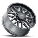 17x8.5 G-FX TM-5 Matte Grey w/ Matte Black Lip 8x165.1 ET0 wheel/rim-2