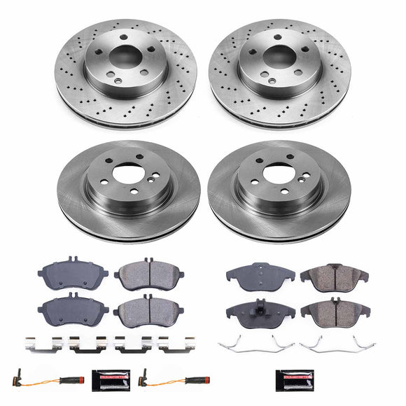 PowerStop OE Stock Replacement Low-Dust Ceramic Brake Pad and Rotor Kit