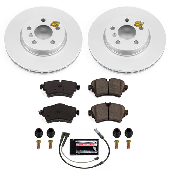 PowerStop Genuine Geomet Coated Rotor and Carbon-Fiber Ceramic Brake Pad Kit