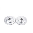 PowerStop Evolution Drilled Slotted Rotors Pair Front For Acura RSX