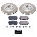PowerStop Semi-Coated Rotor and Low-Dust Ceramic Brake Pad Kit