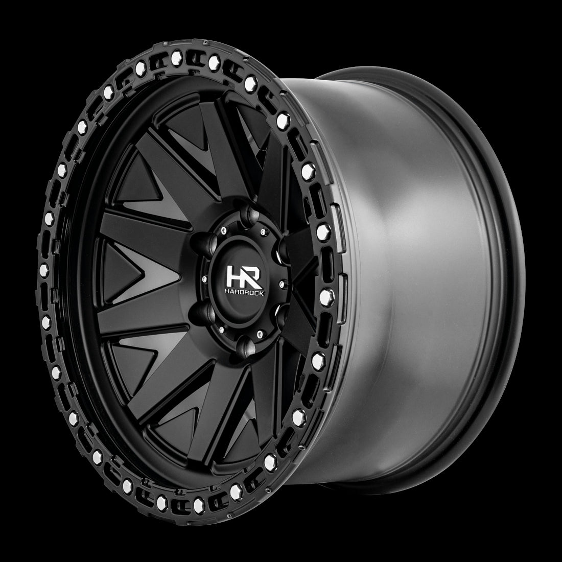 17x9 Hardrock H106 Matte Black 5x127 ET-12 wheel/rim