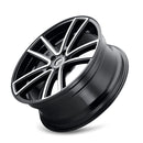 17x8 Kraze KR190 Lusso Gloss Black Machined 5x115 ET38 Wheel Rim