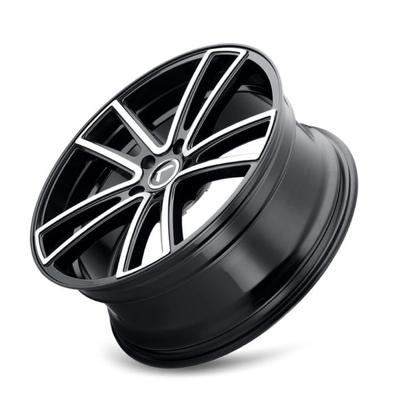 17x8 Kraze KR190 Lusso Gloss Black Machined 5x115 ET38 Wheel Rim