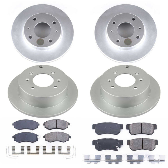 PowerStop Genuine Geomet Coated Rotor and Low-Dust Ceramic Brake Pad Kit